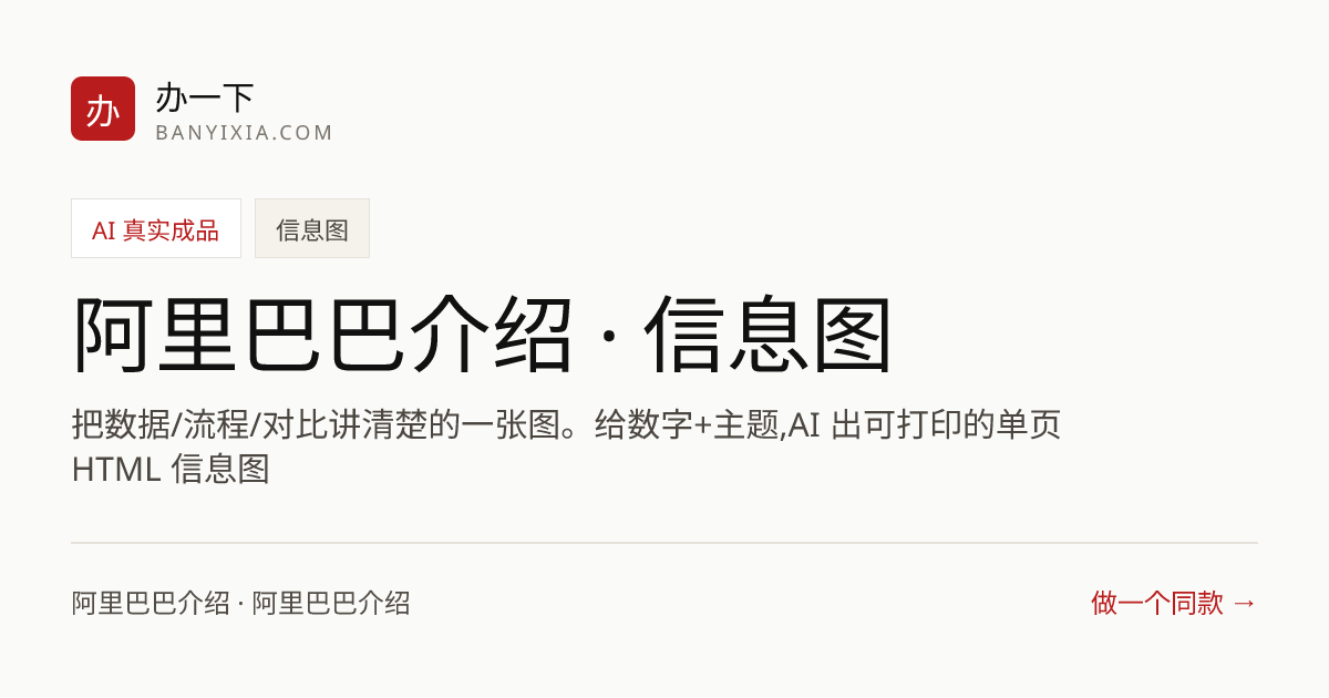 阿里巴巴介绍 · 信息图 成品封面